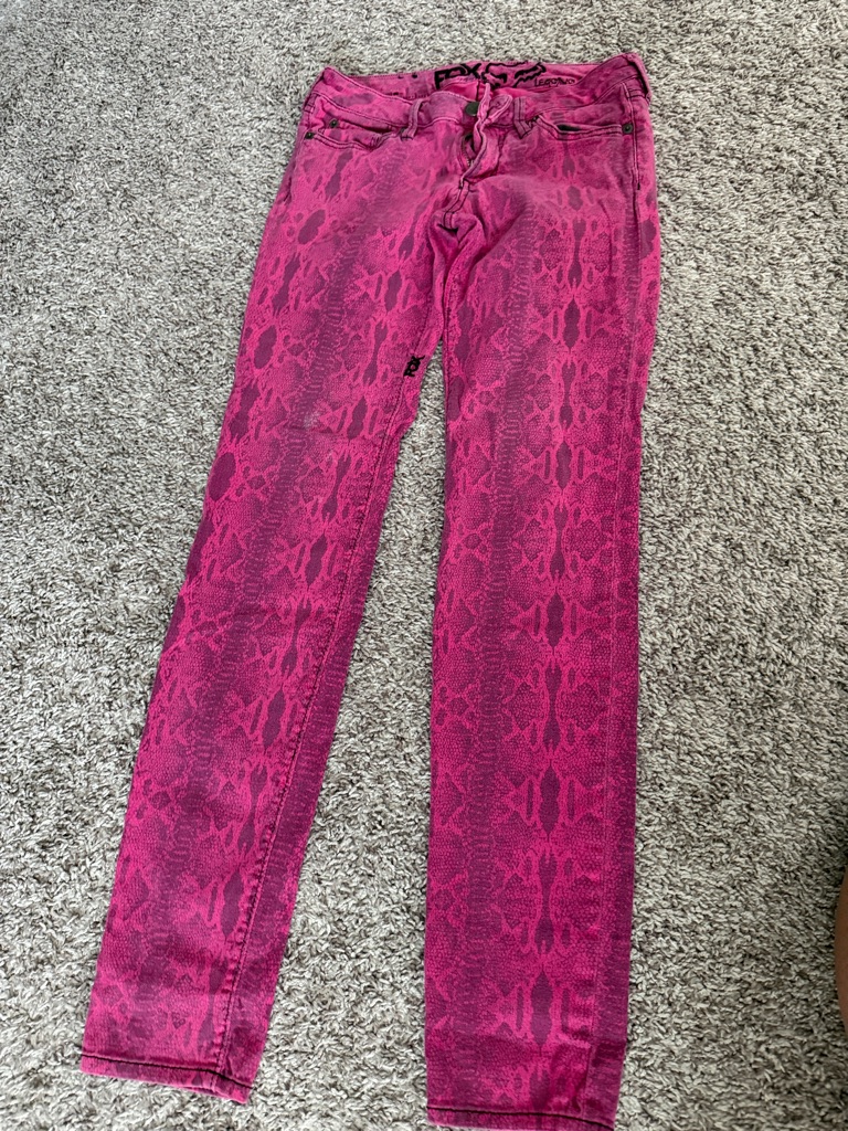 Fox Hot Pink Snake Print Skinny Jeans